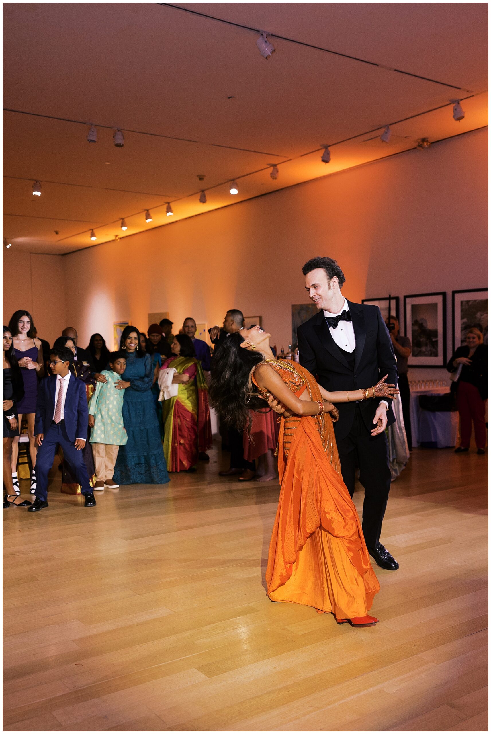 bride and groom share first dance