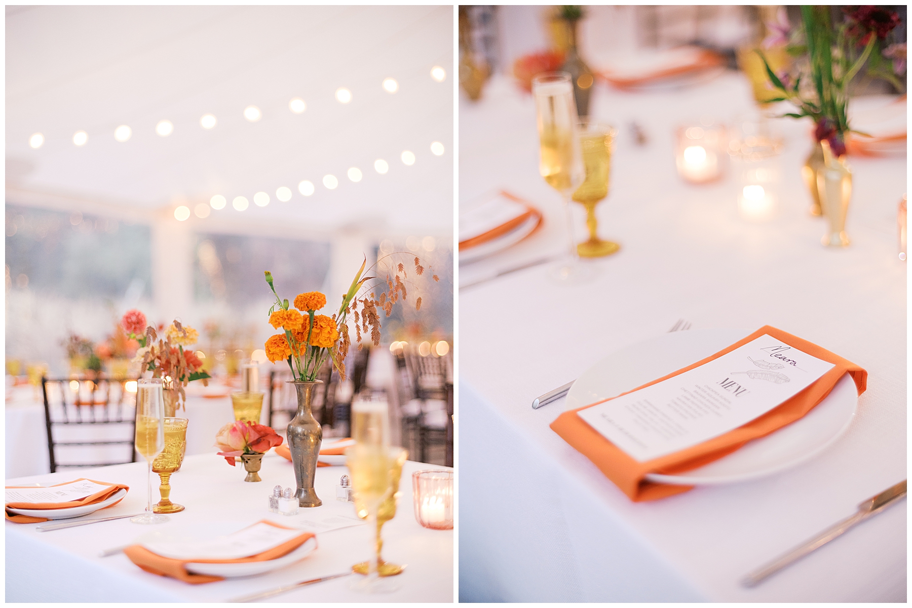 South Indian Wedding reception details at DeCordova Museum