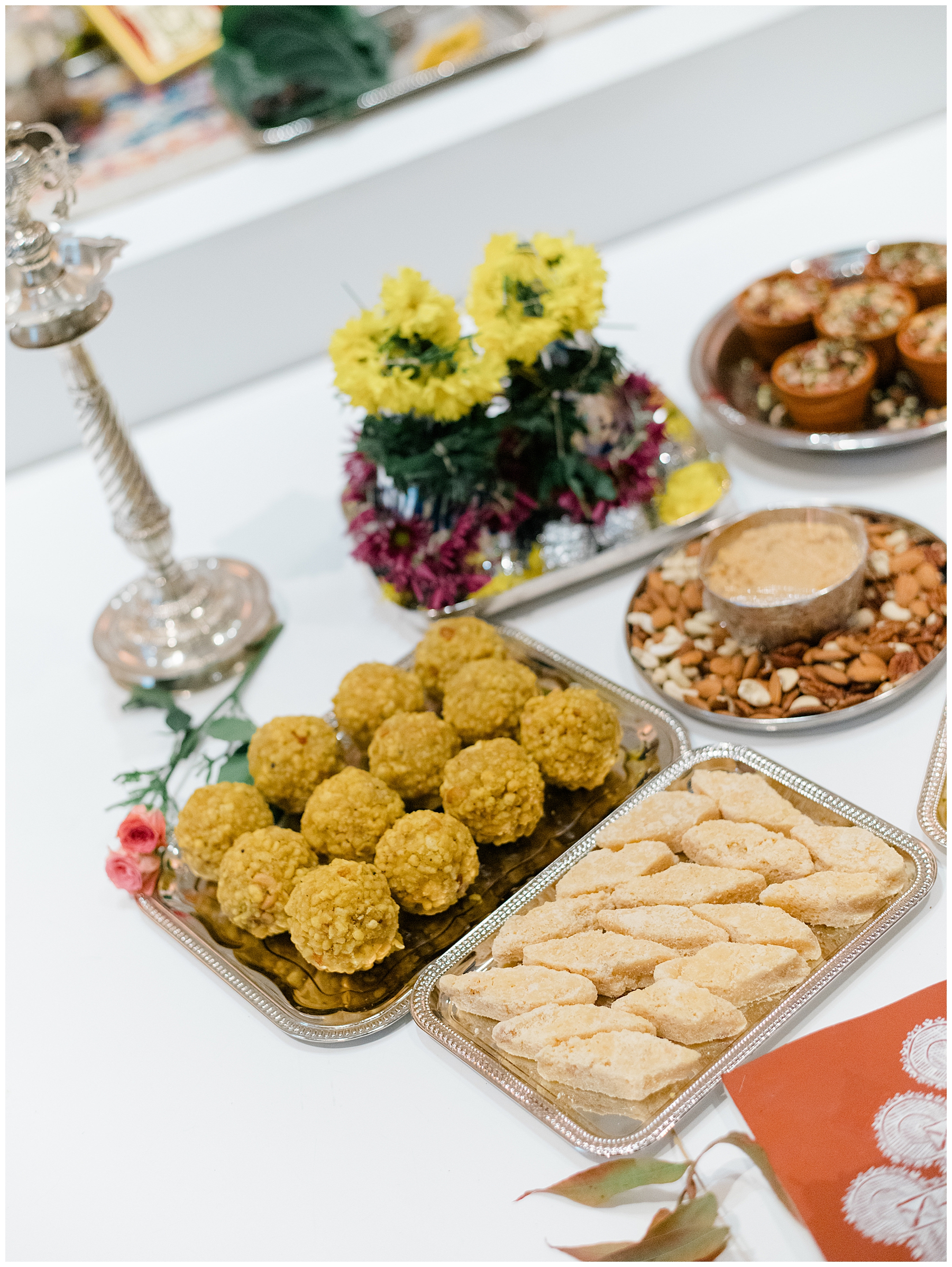 food spread at South Indian Wedding at DeCordova Museum