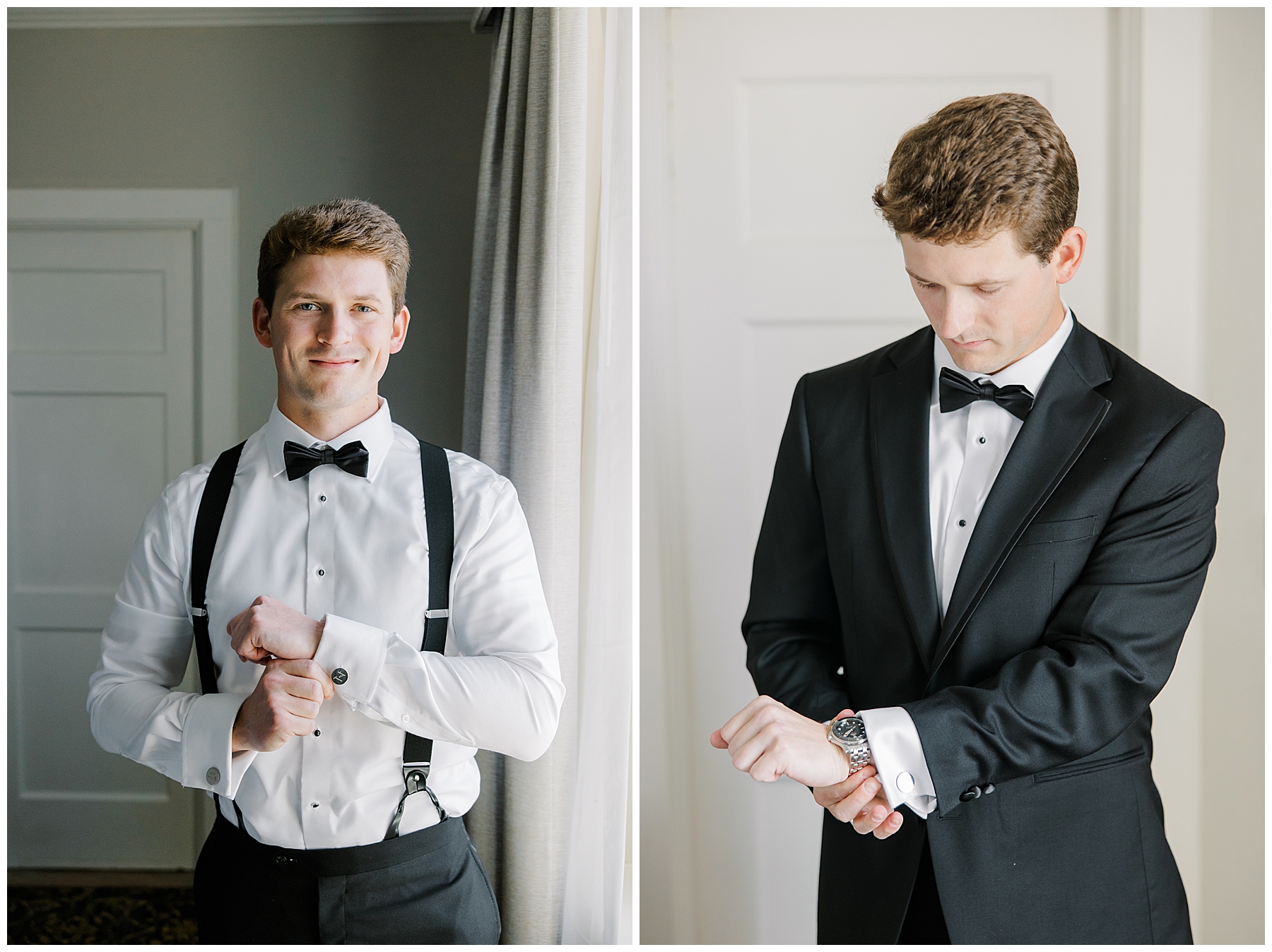 groom getting ready for wedding at Danversport on The North Shore