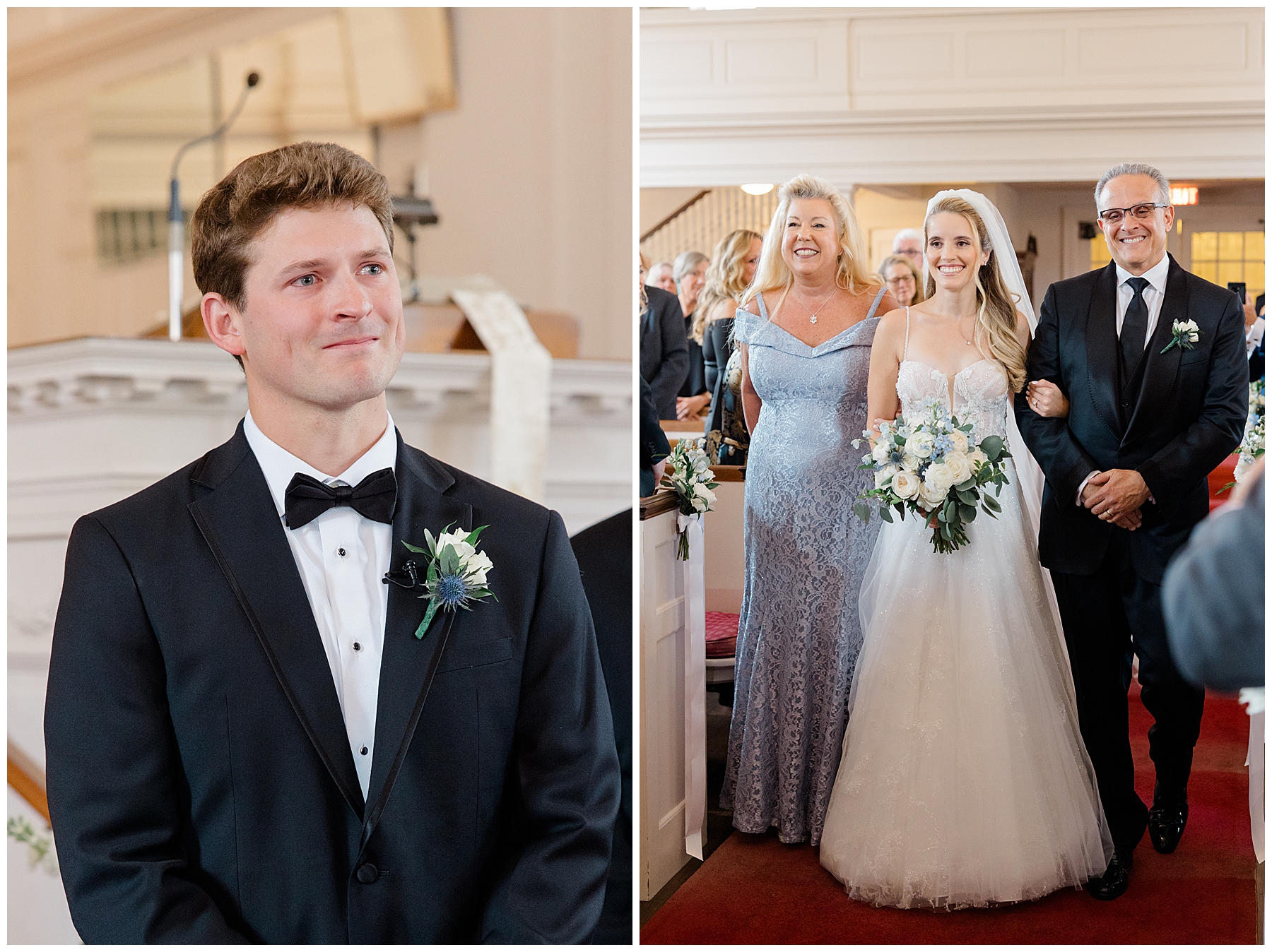 bride walking down the aisle to groom 