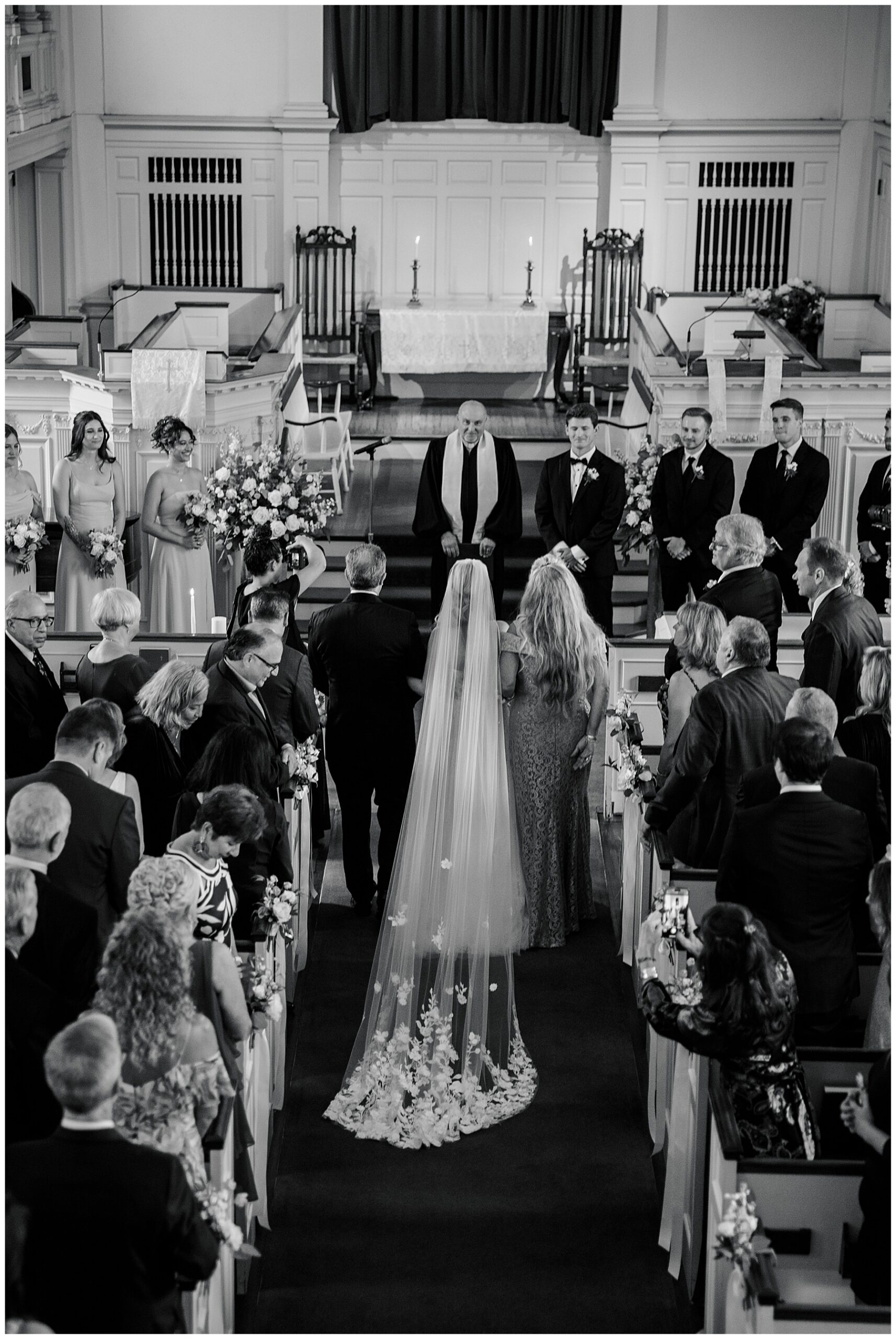 bride walking down the aisle 