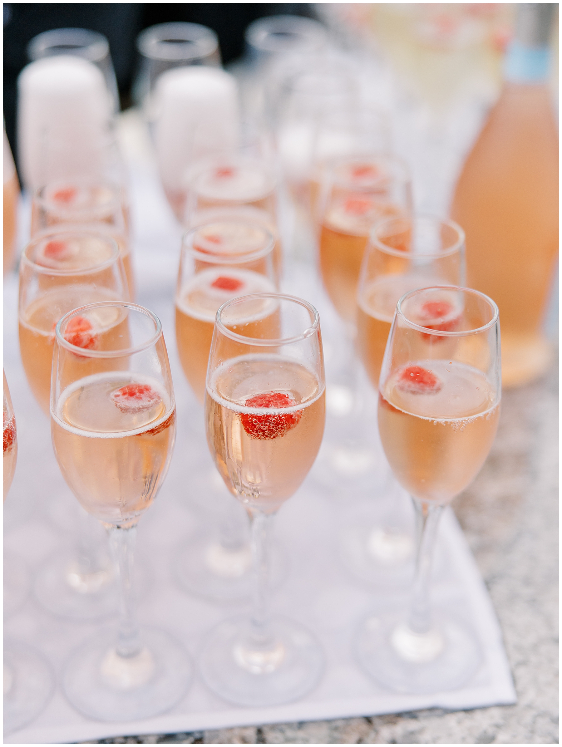 signature drinks on a tray from Waterfront Wedding at Danversport 
