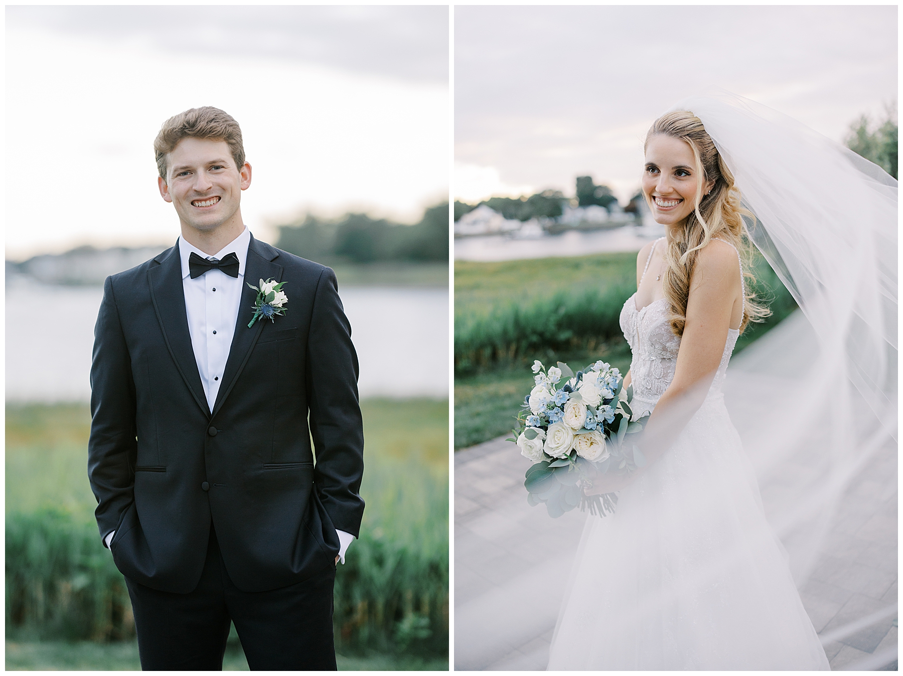 Waterfront Wedding portraits at Danversport on The North Shore