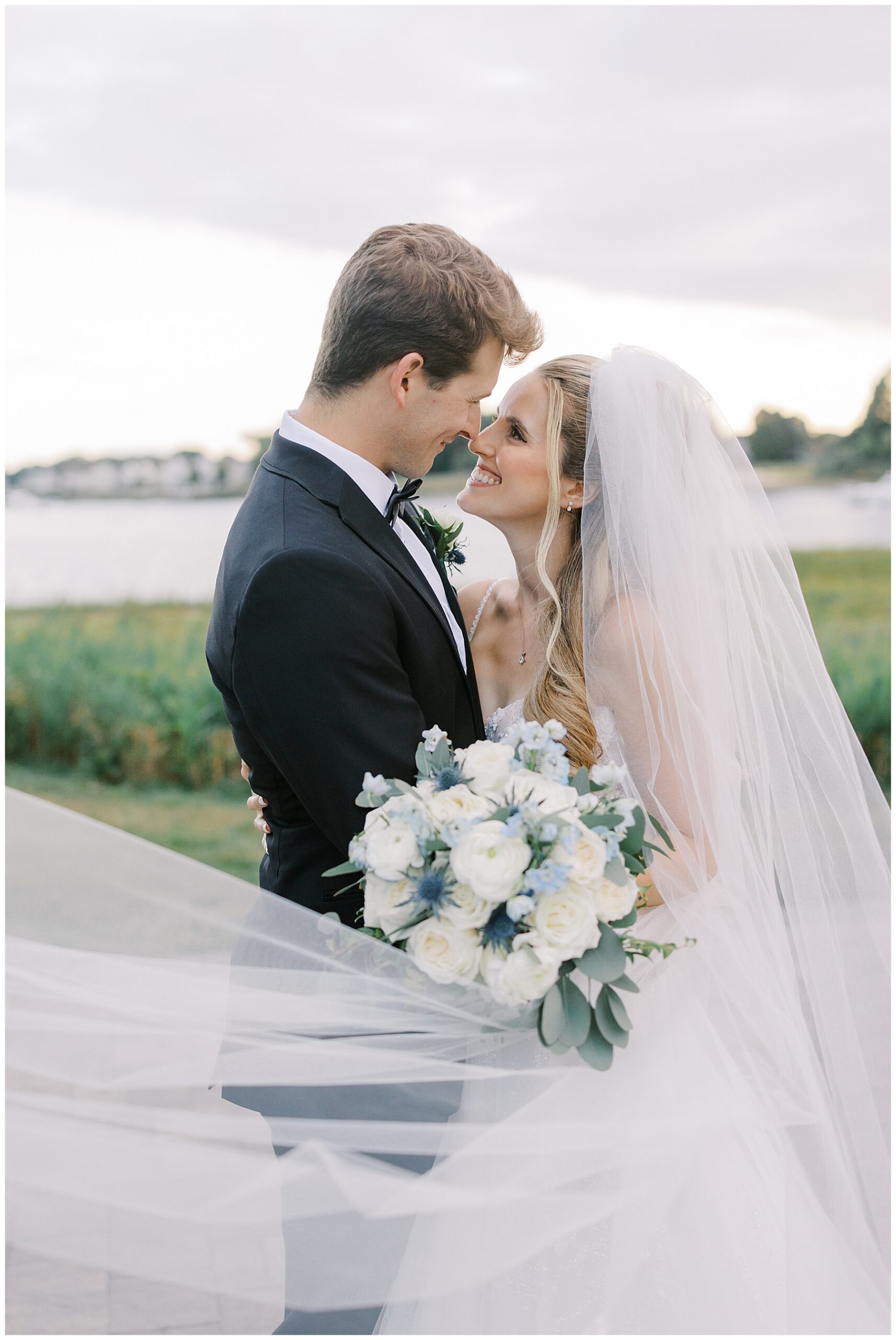 romantic wedding portraits from Waterfront Wedding at Danversport on The North Shore
