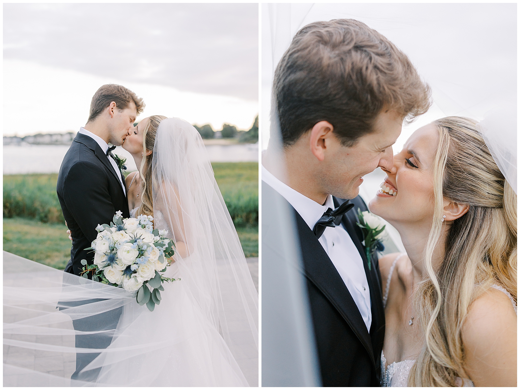 Newlywed portraits from Waterfront Wedding at Danversport on The North Shore