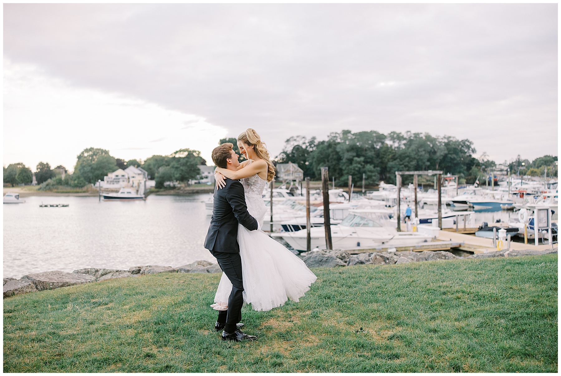 romantic wedding portraits from Waterfront Wedding at Danversport on The North Shore