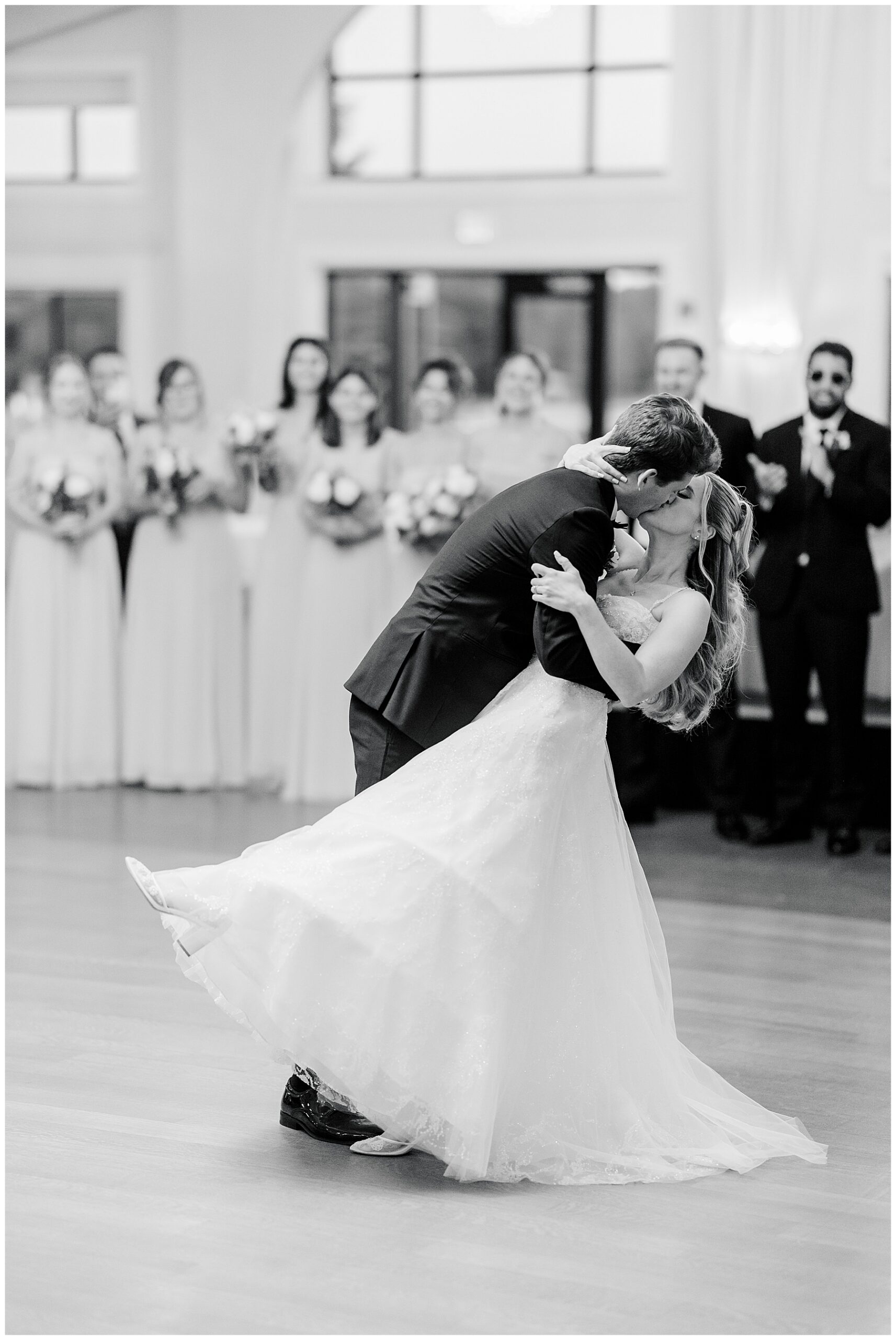 bride and groom first dance