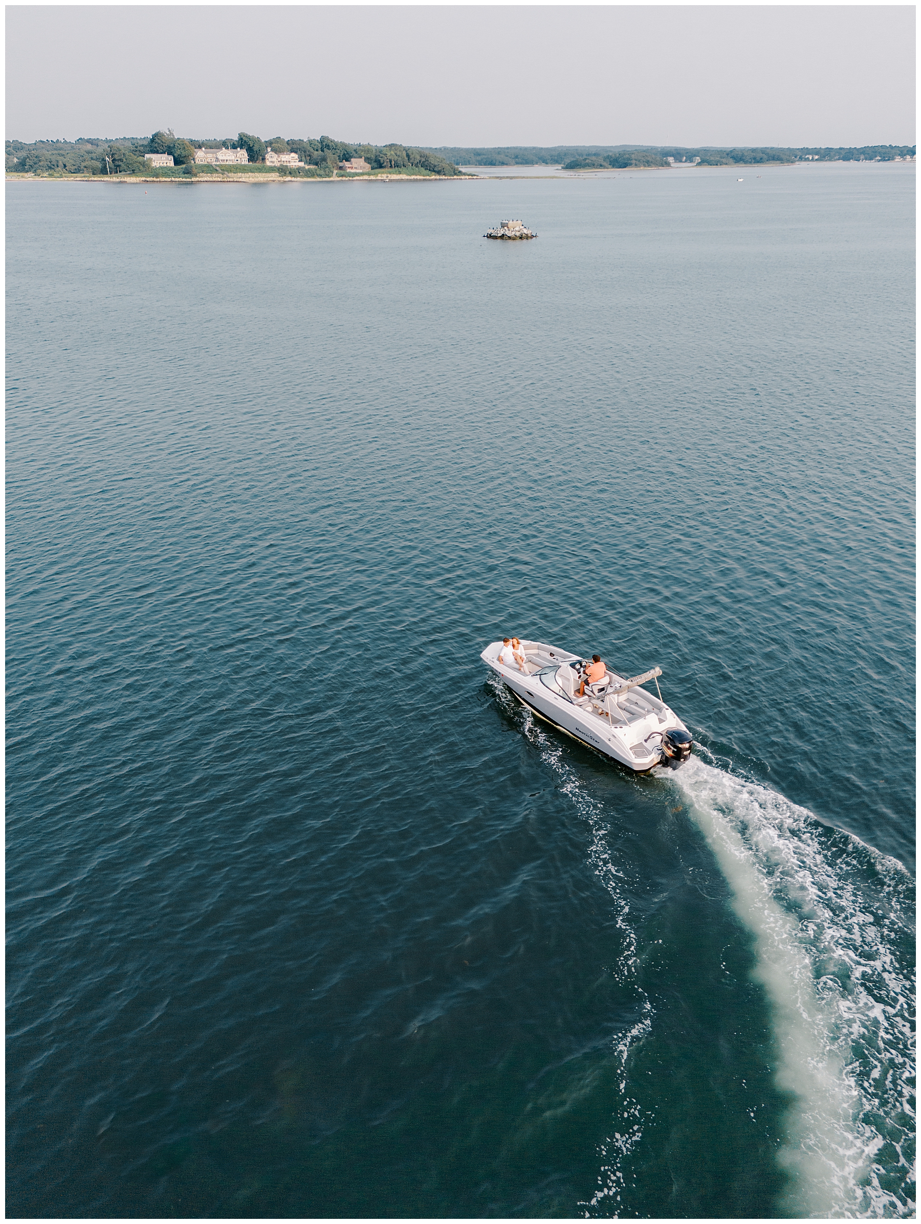 drone photos of Coastal Engagement Session in Cape Cod