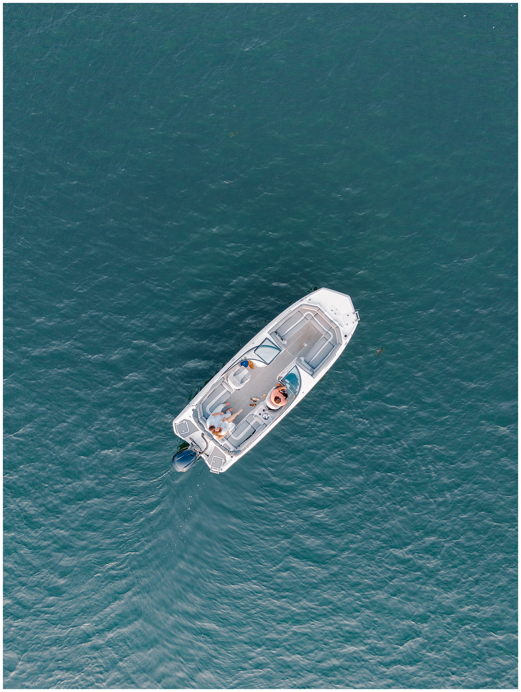 overhead photo of Coastal Engagement Session in Cape Cod