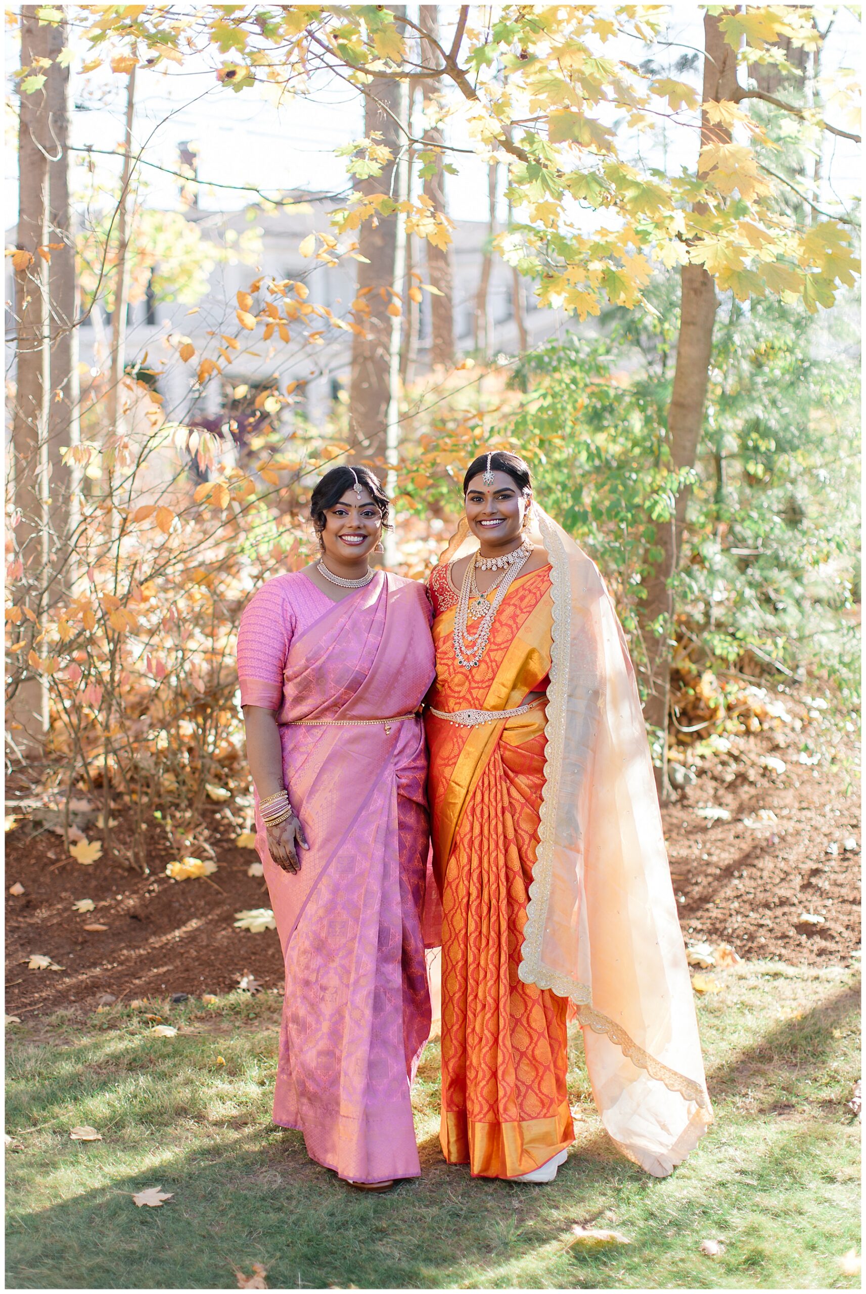 bride with family member