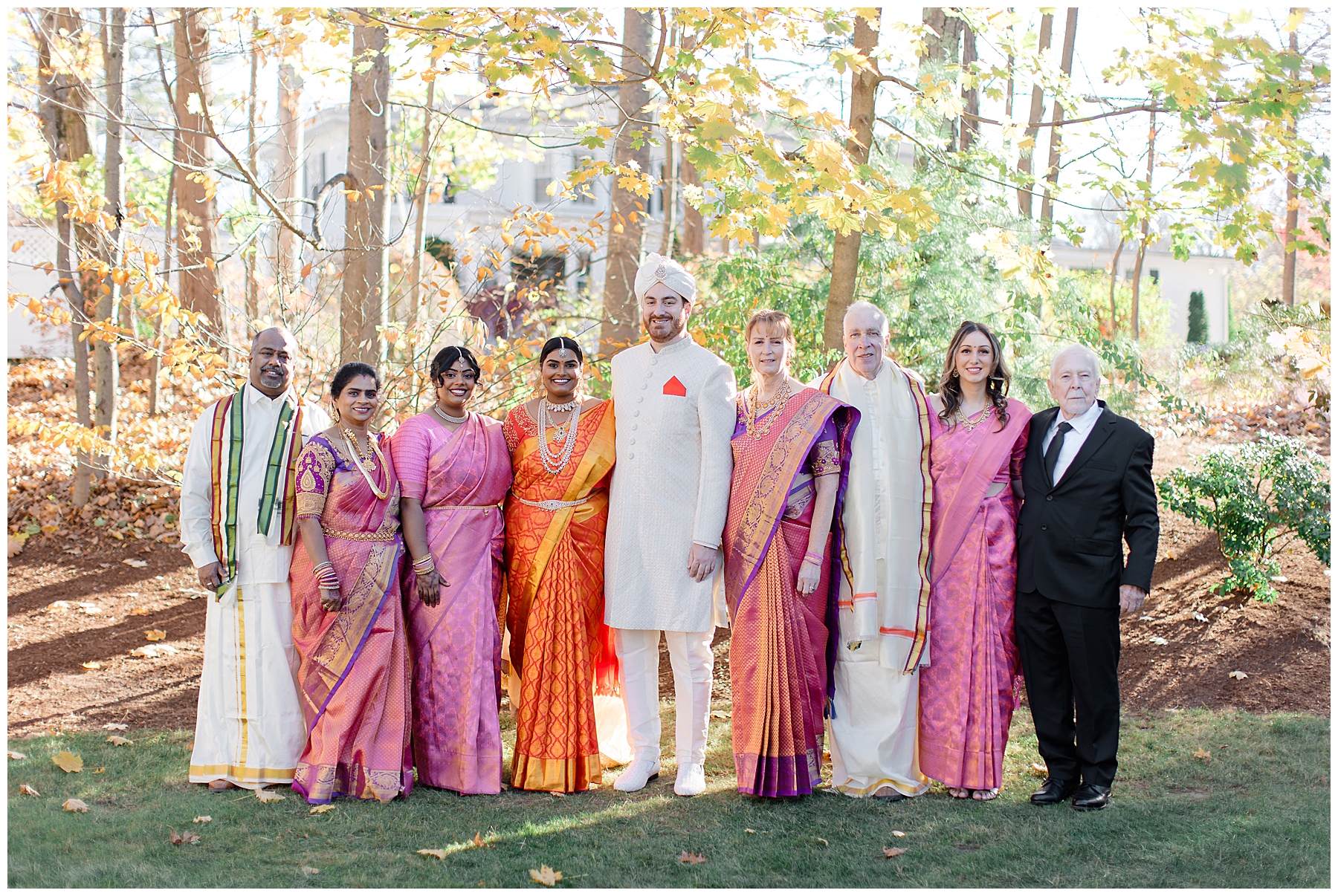 family photos at wedding in New England
