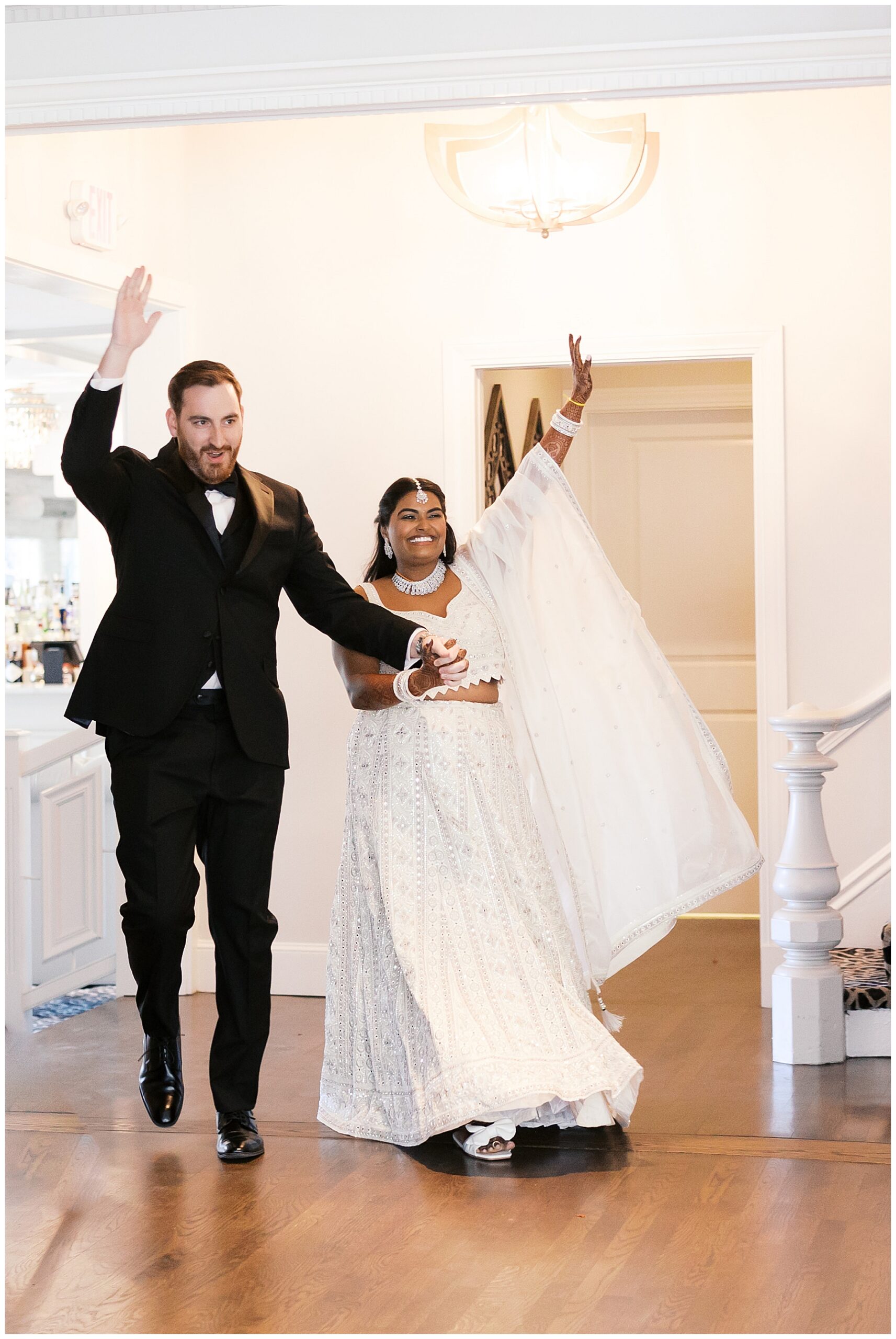 Newlyweds enter reception