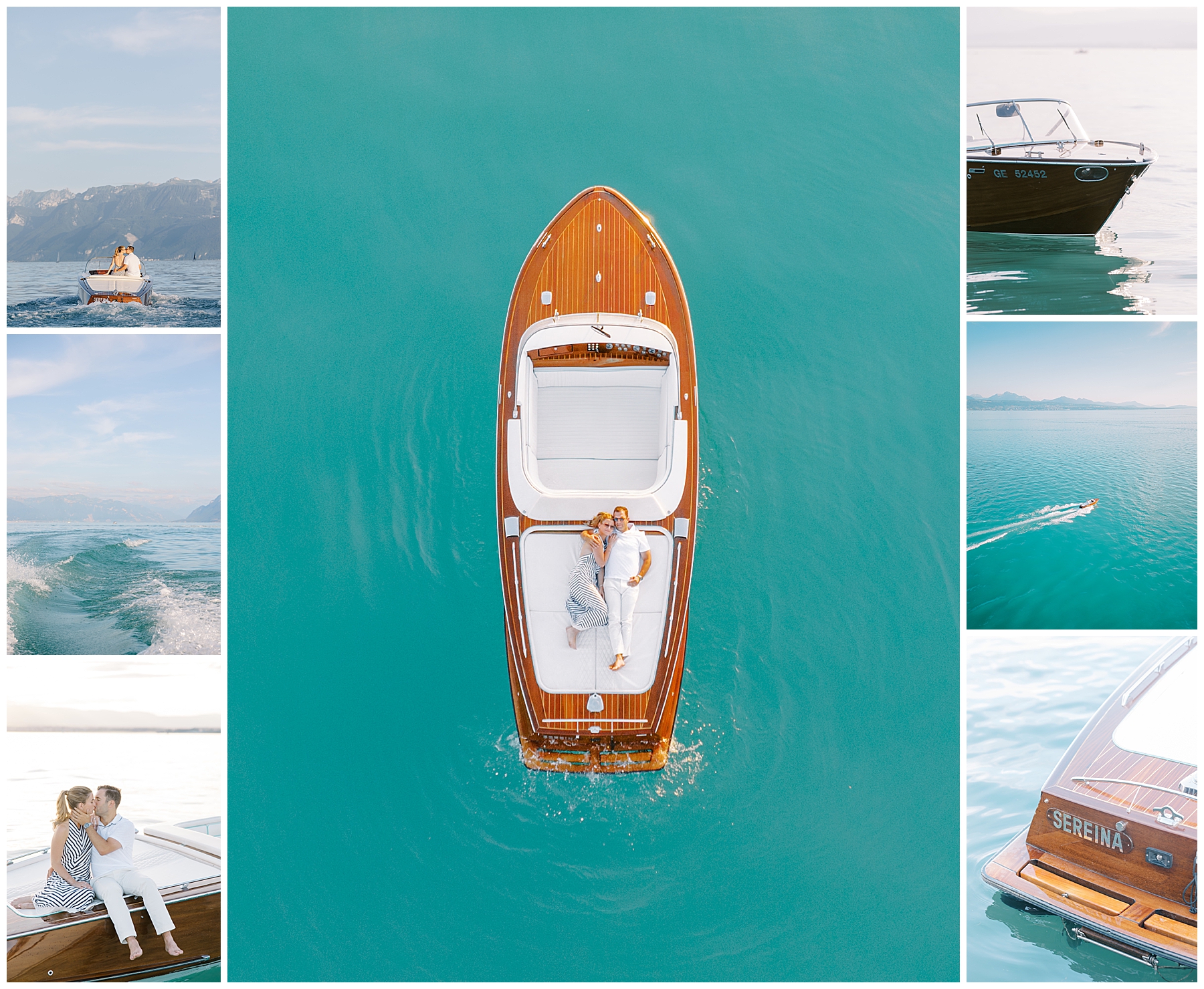 Romantic Boat Session on Lake Geneva in Lausanne, Switzerland