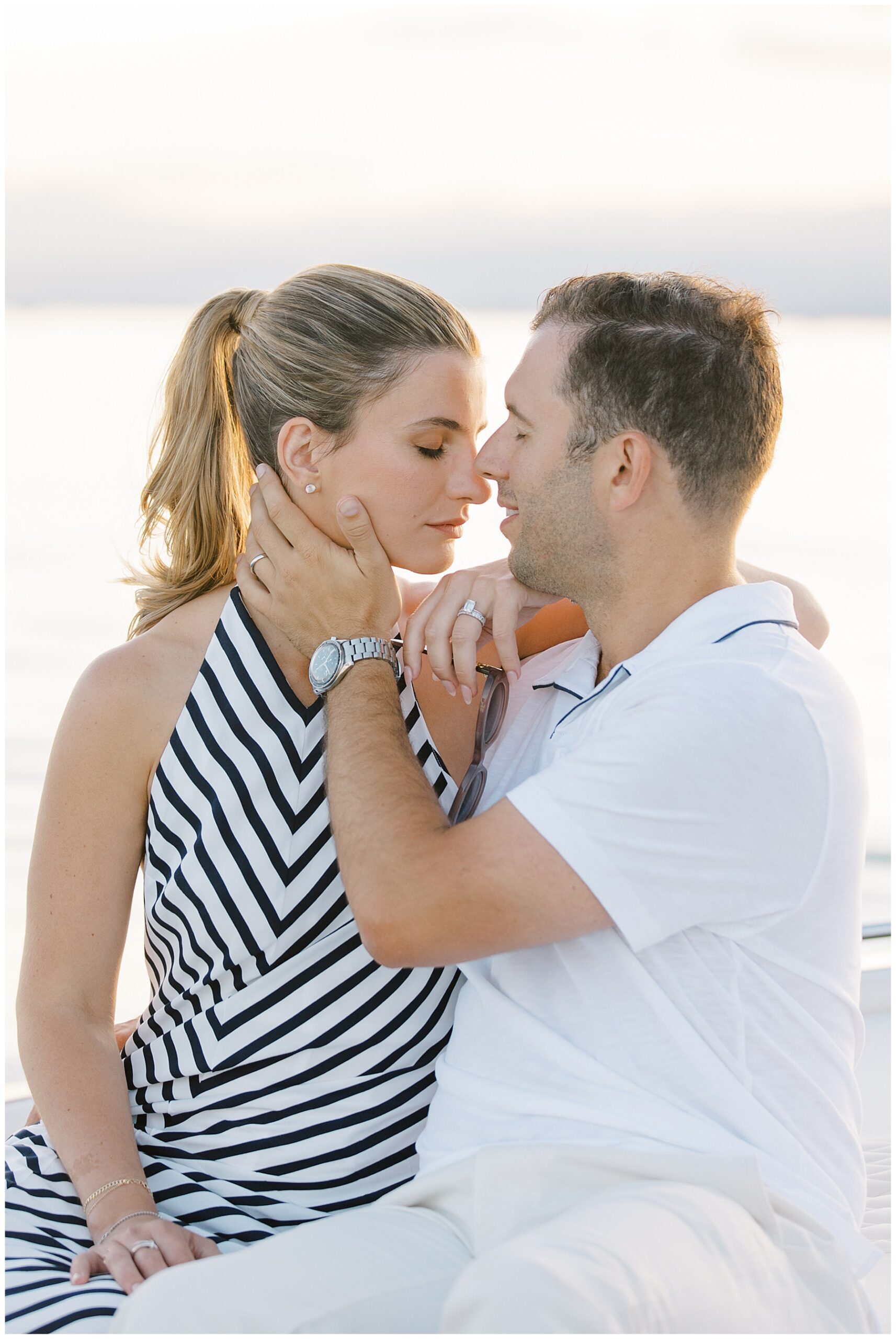 Romantic Boat Session on Lake Geneva in Lausanne, Switzerland