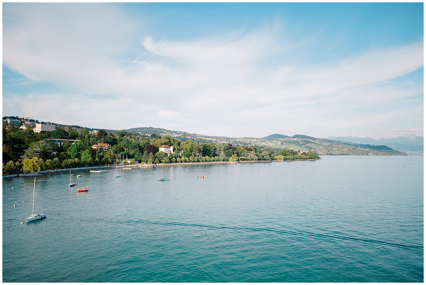 Lake Geneva in Lausanne, Switzerland