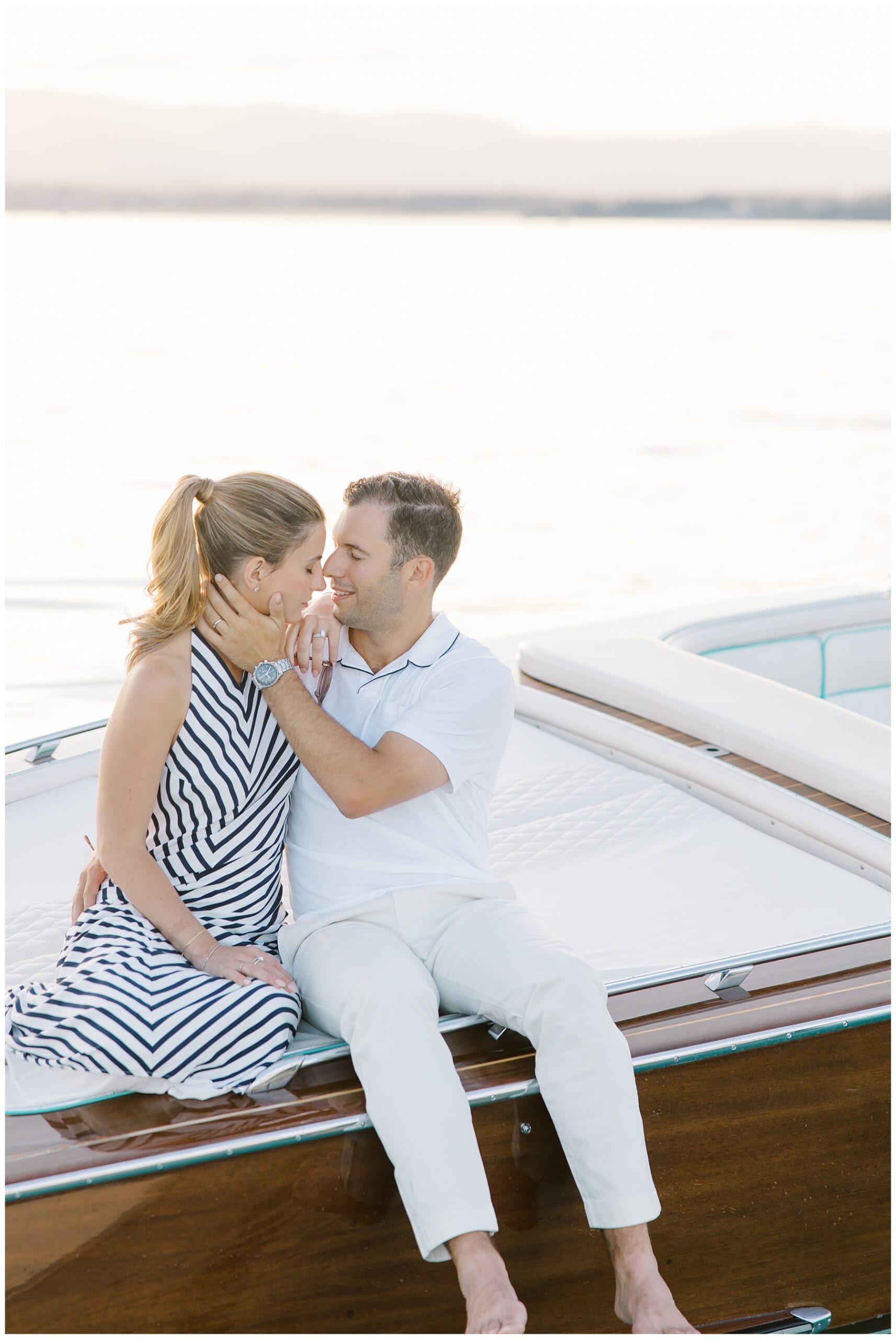 Romantic Boat Session on Lake Geneva in Lausanne, Switzerland