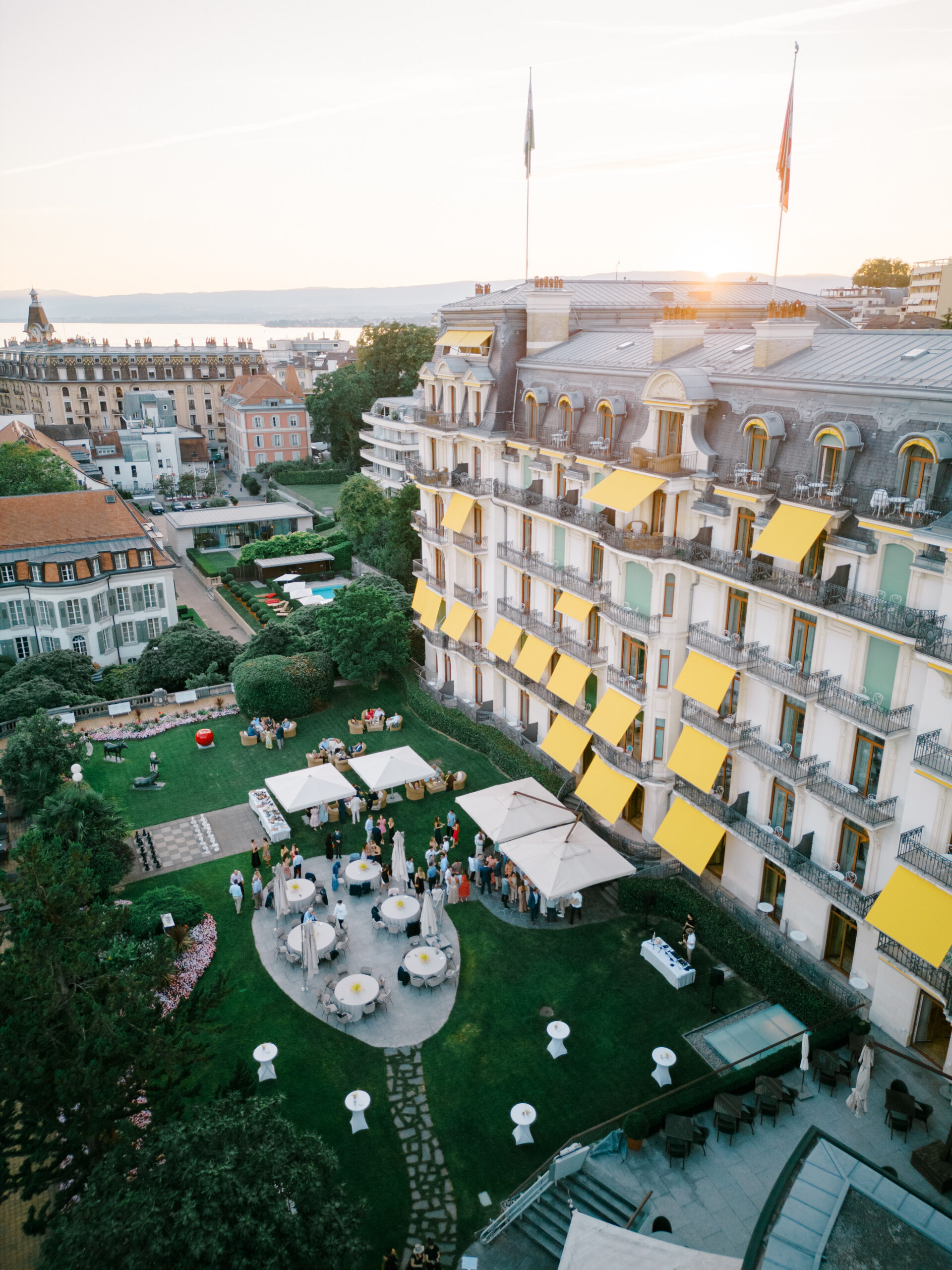Beau-Rivage Palace rehearsal dinner in Switzerland