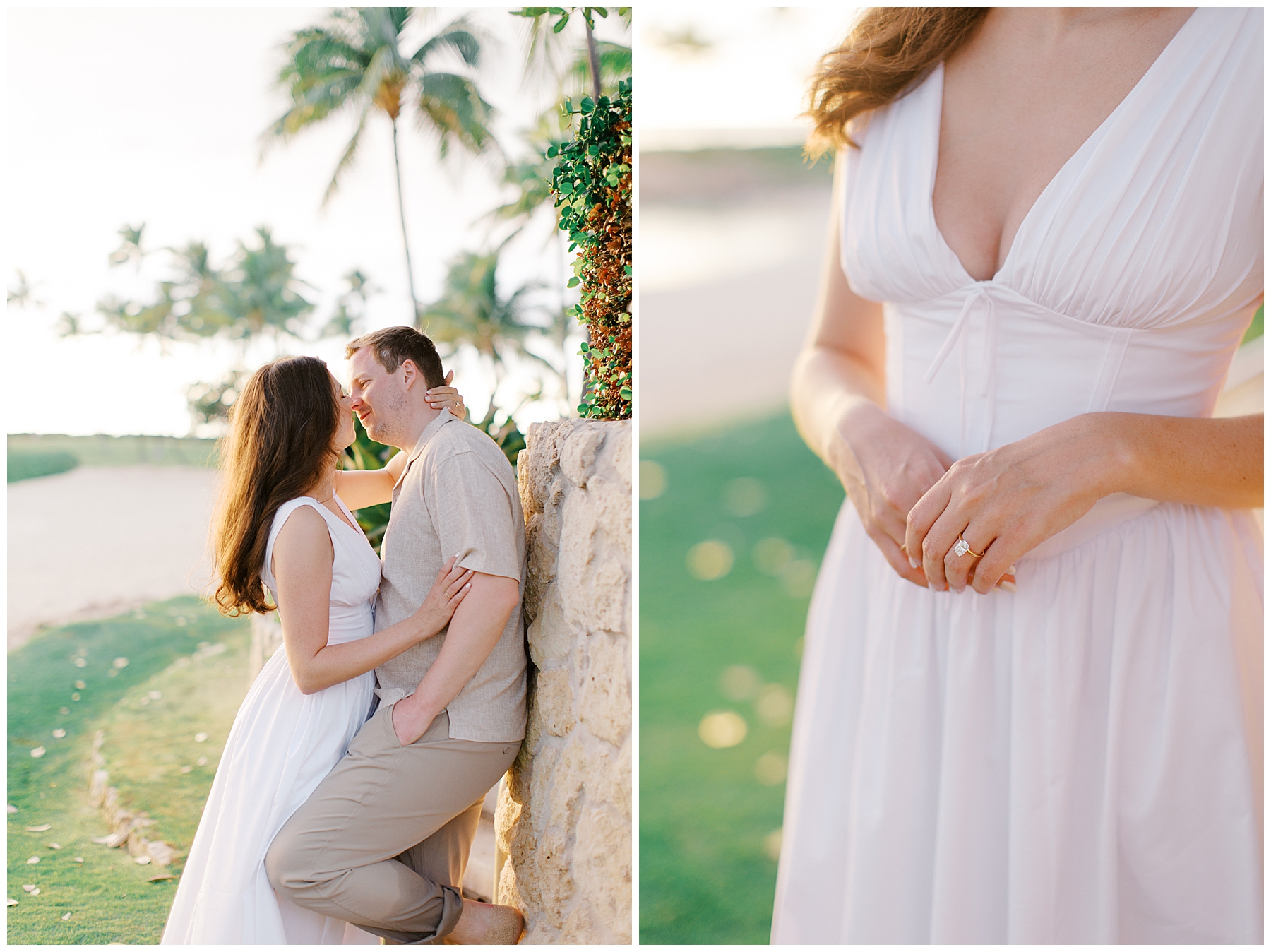 romantic Hawaiian engagement photos