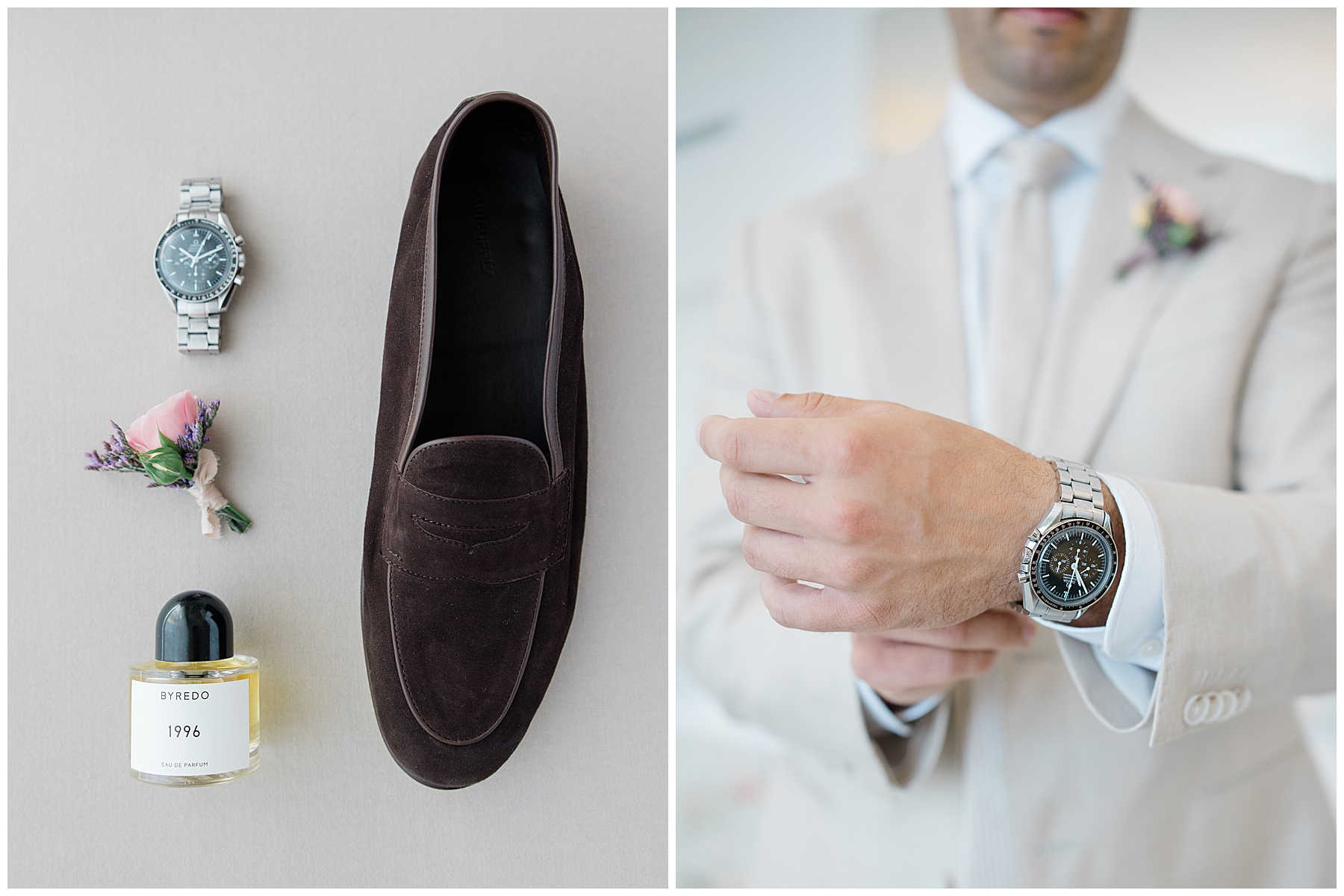 groom getting ready and details