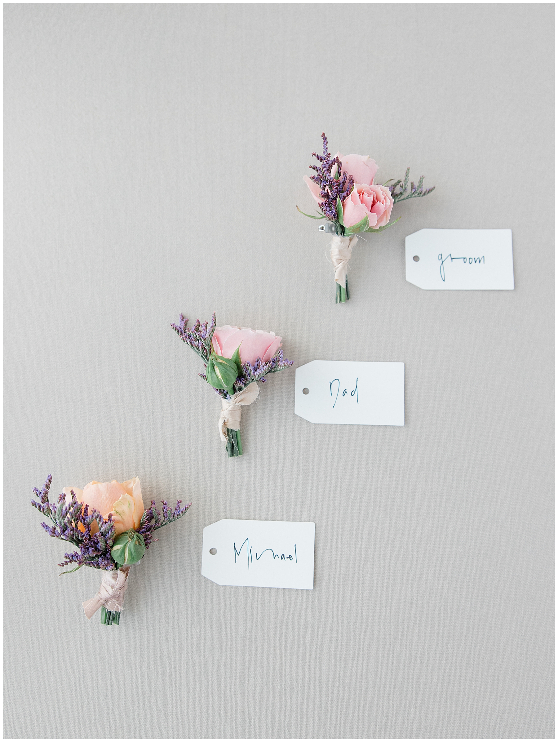 boutonnieres from Luxury Garden Wedding at Porte de Iris in Switzerland