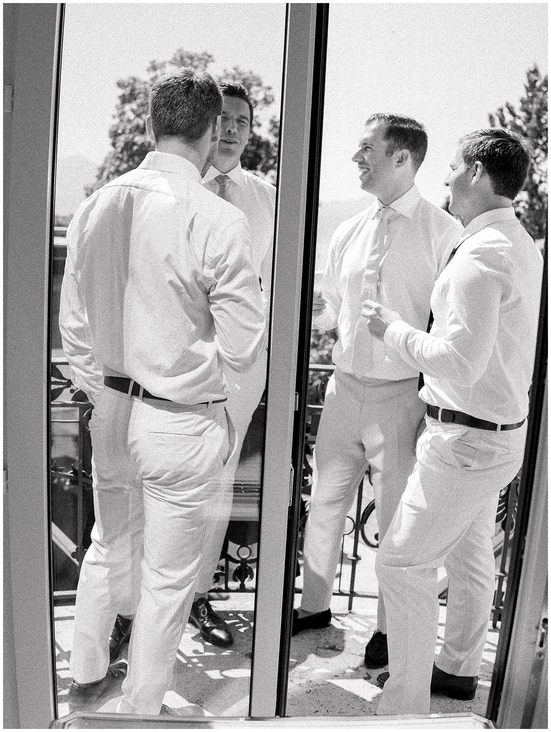 groom and groomsmen getting ready