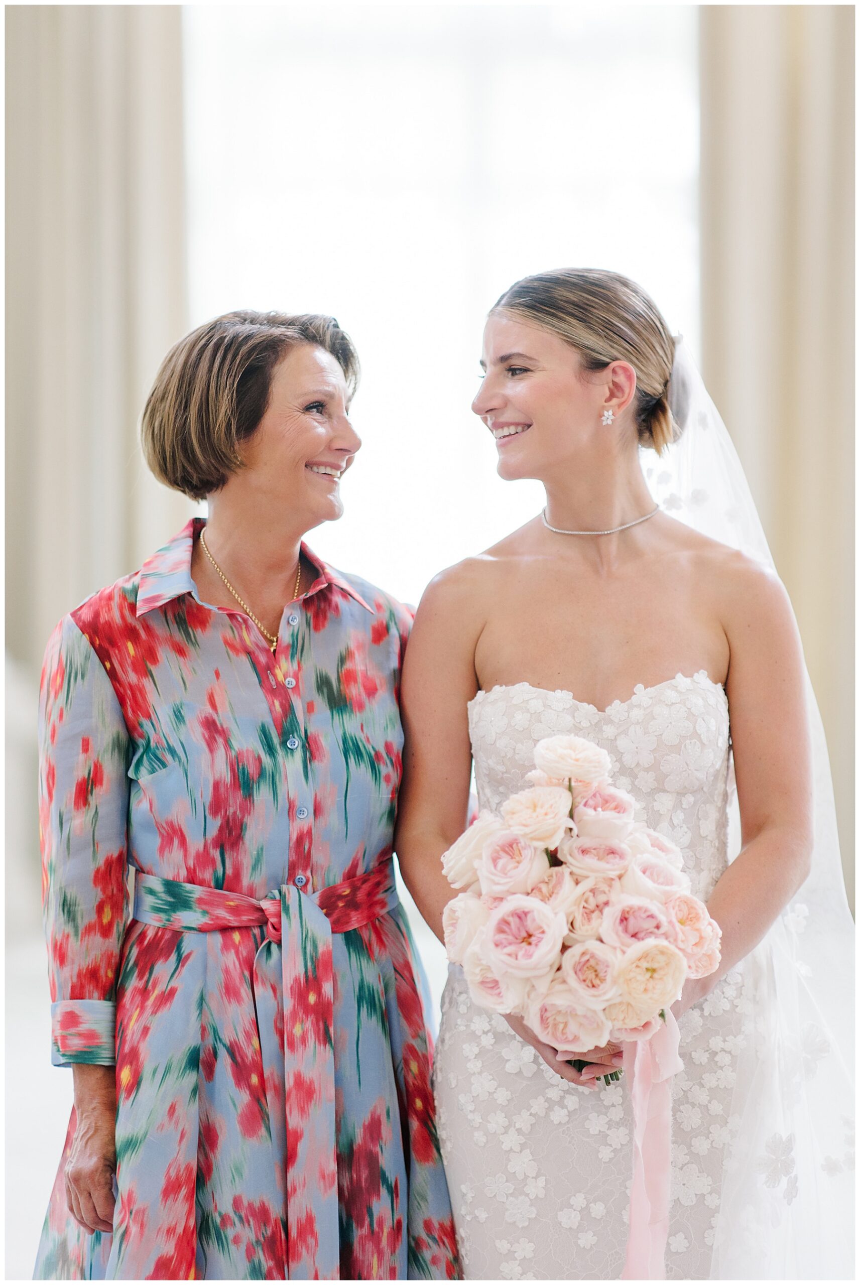 bride and mom