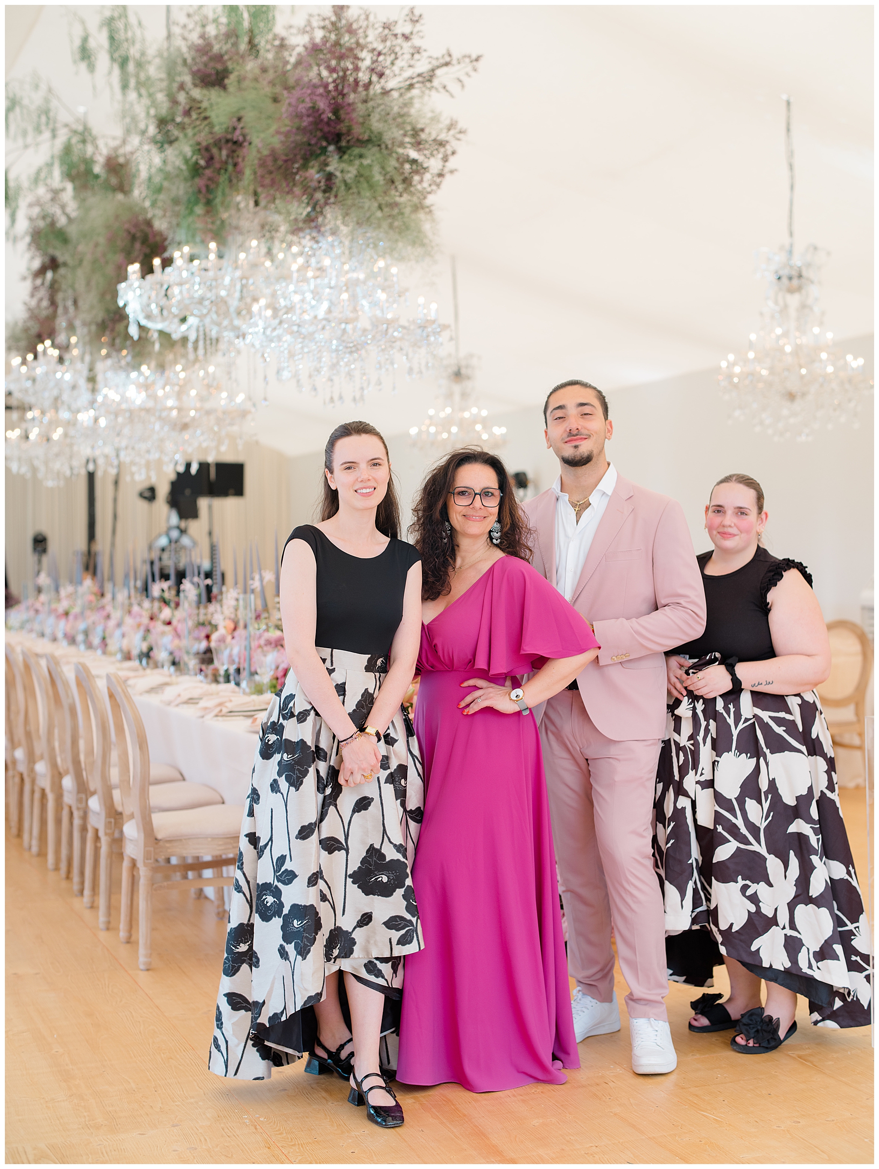 International vendor team from Luxury Garden Wedding at Porte de Iris in Switzerland