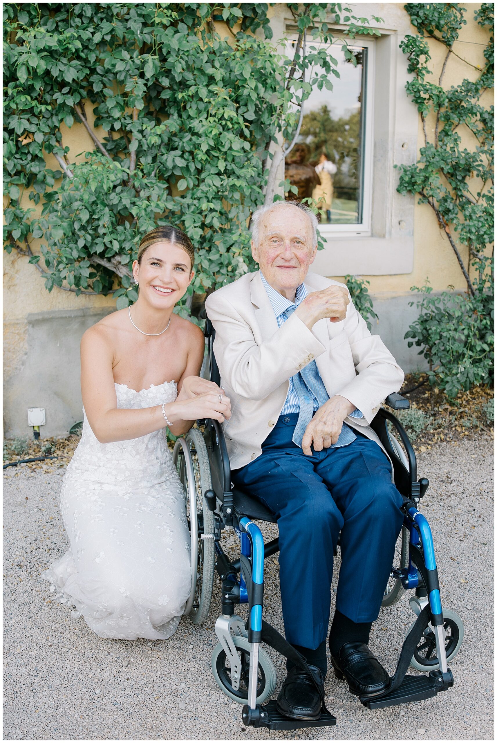bride with grandfather