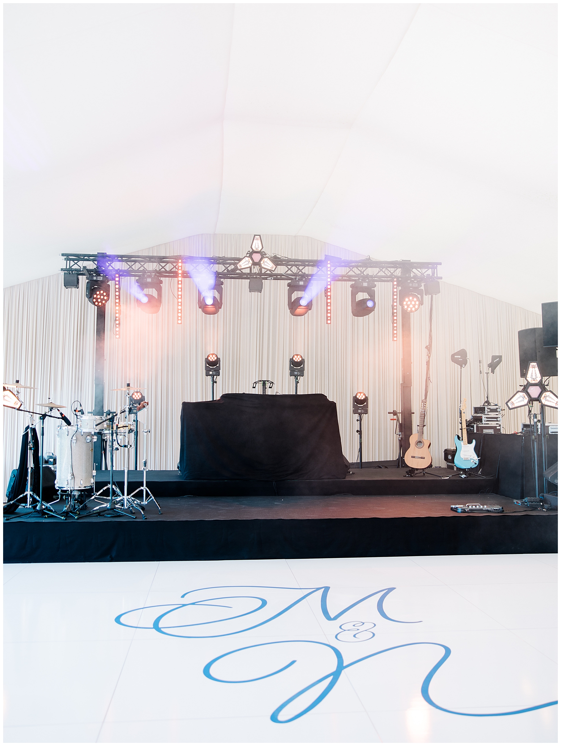 custom floor wrap on dance floor