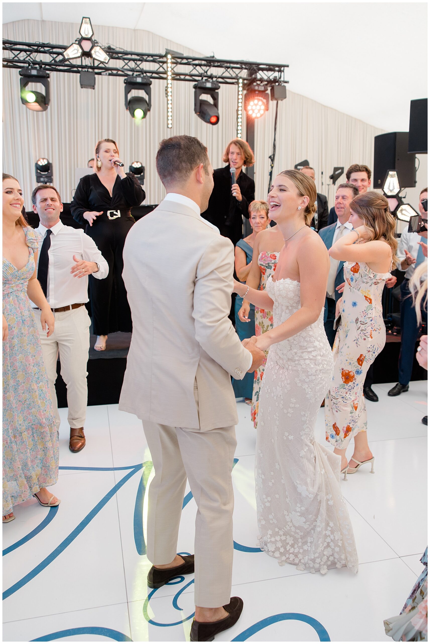 dance floor at wedding reception
