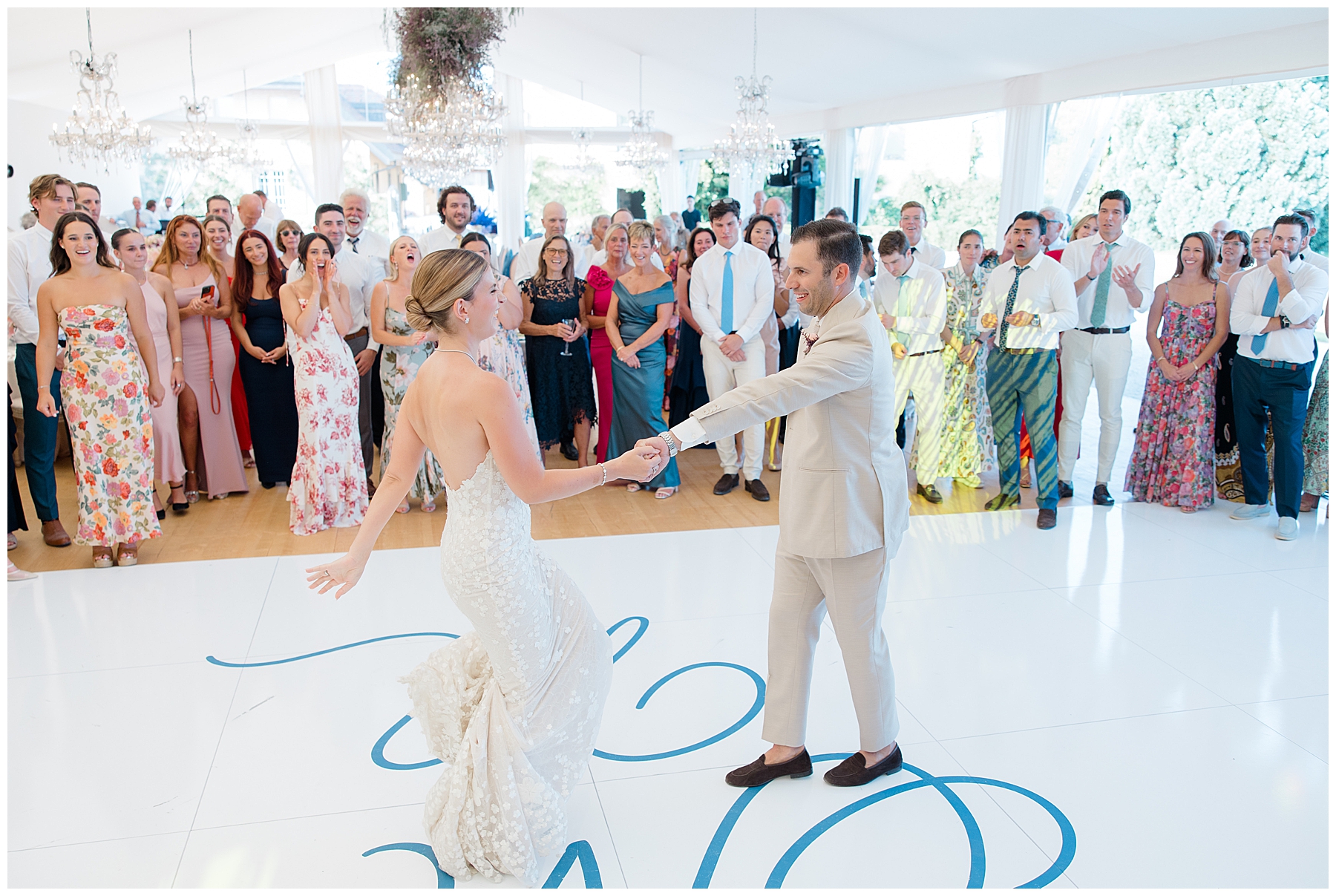 newlyweds share first dance