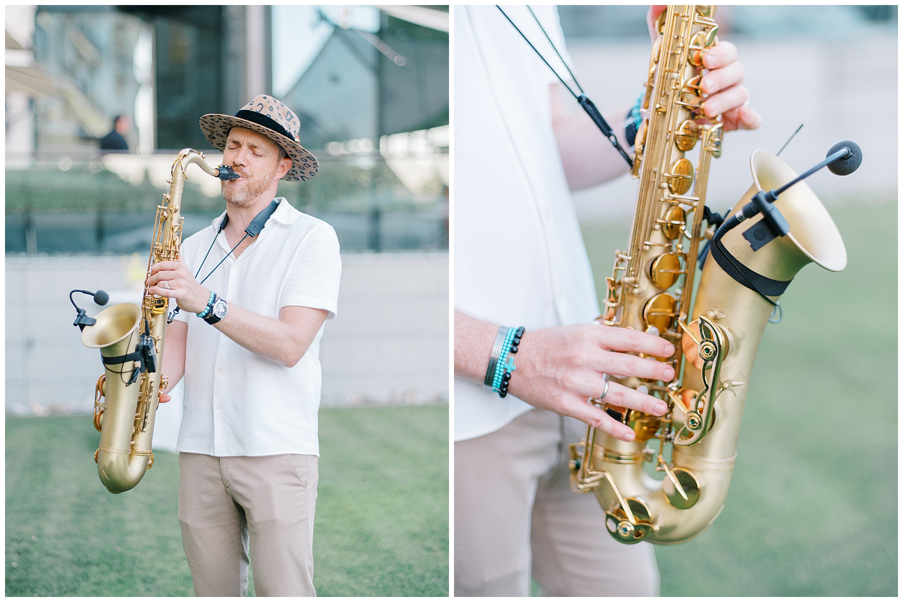 live saxophone music at rehearsal dinner 