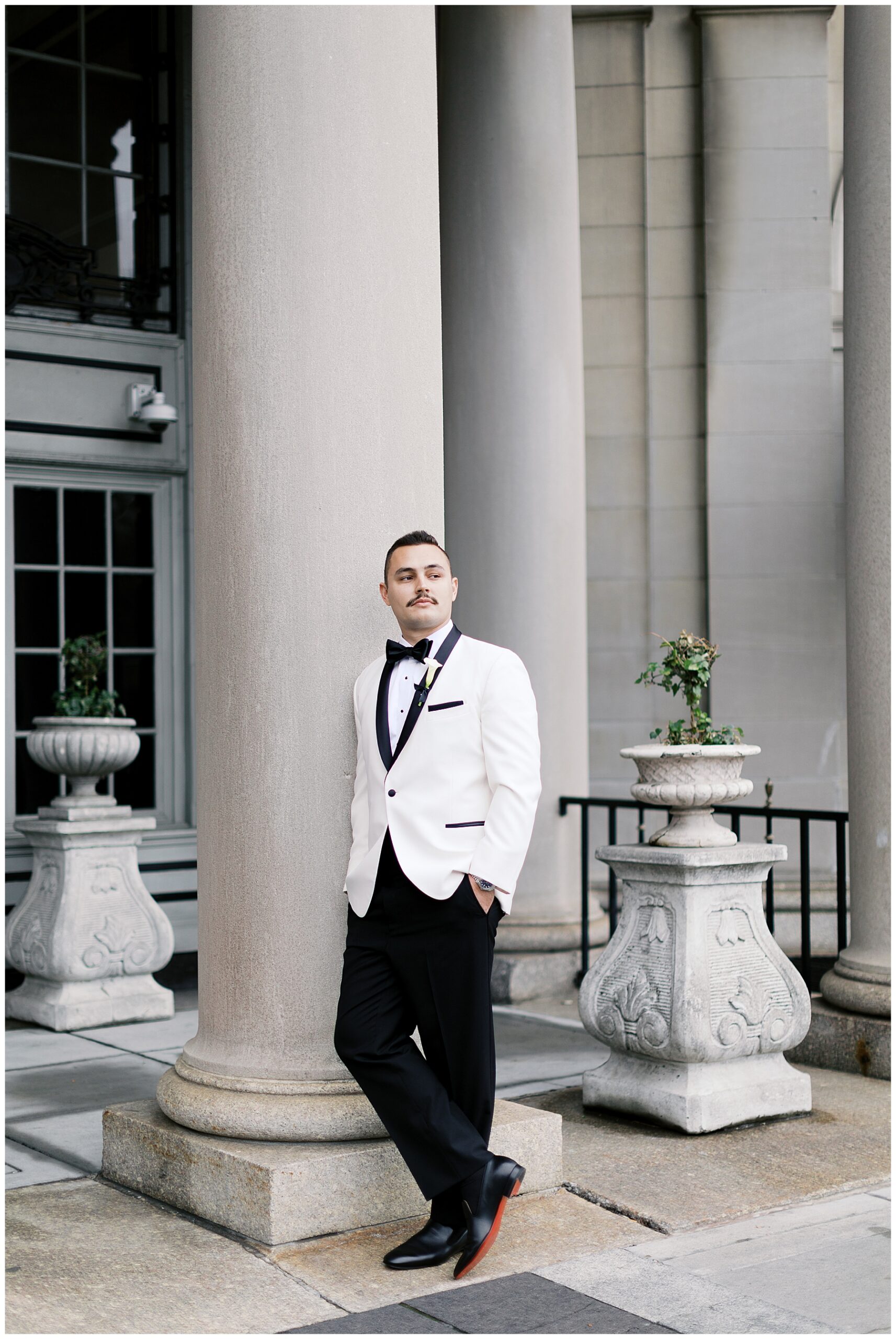 groom portraits from Luxurious Boston Wedding at Fairmont Copley Plaza