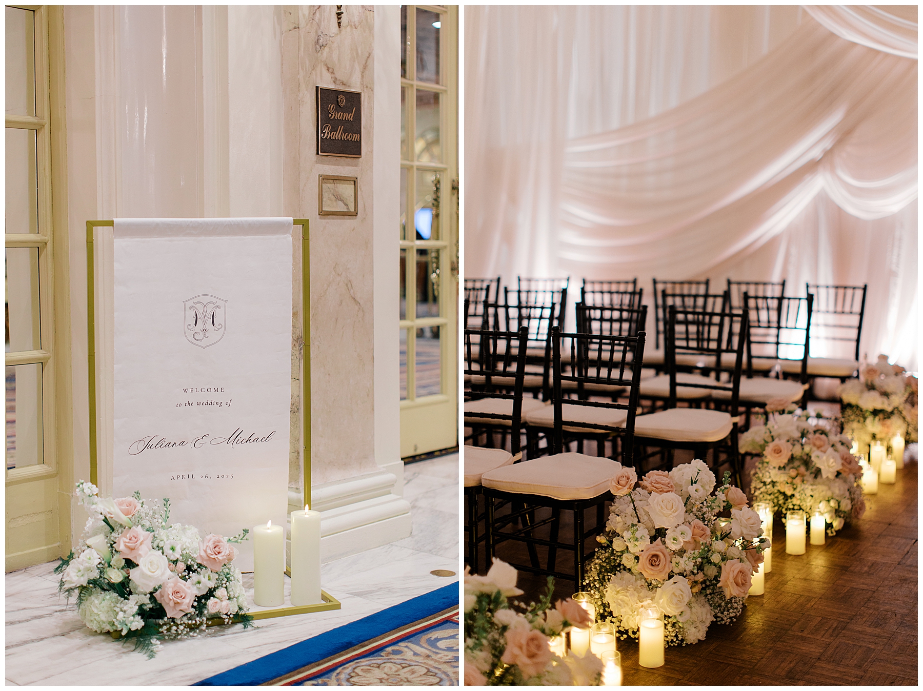 Fairmont Copley Plaza wedding ceremony details 
