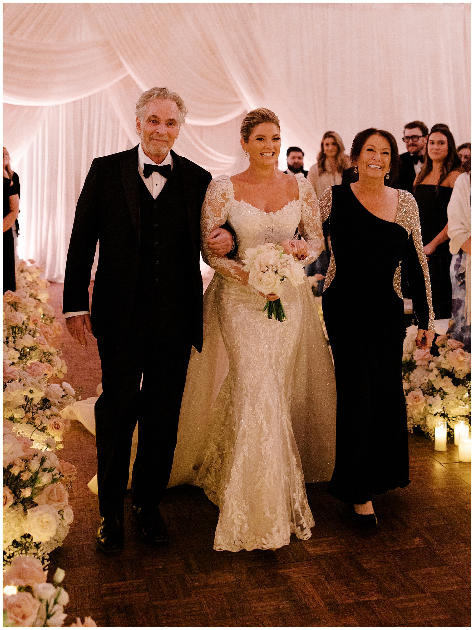 bride walking down the aisle 