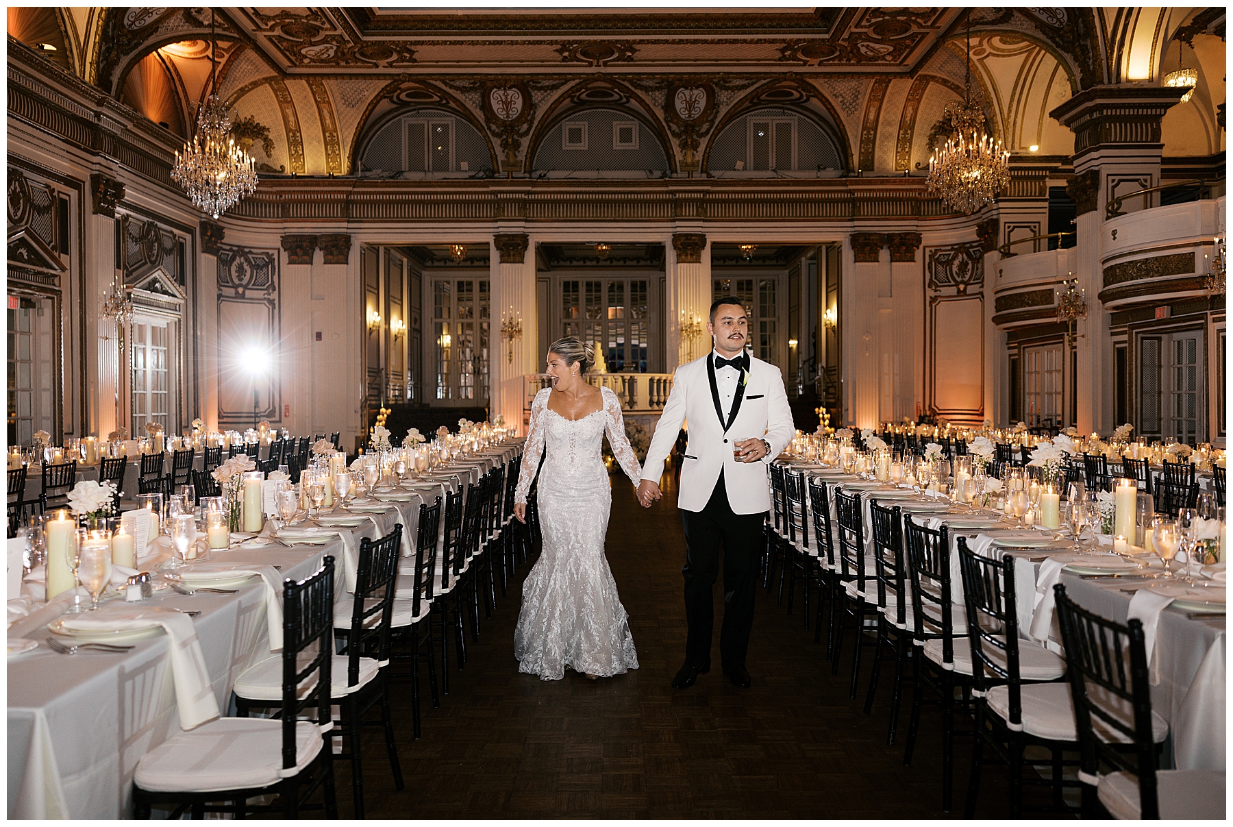 Luxurious Boston Wedding reception at Fairmont Copley Plaza