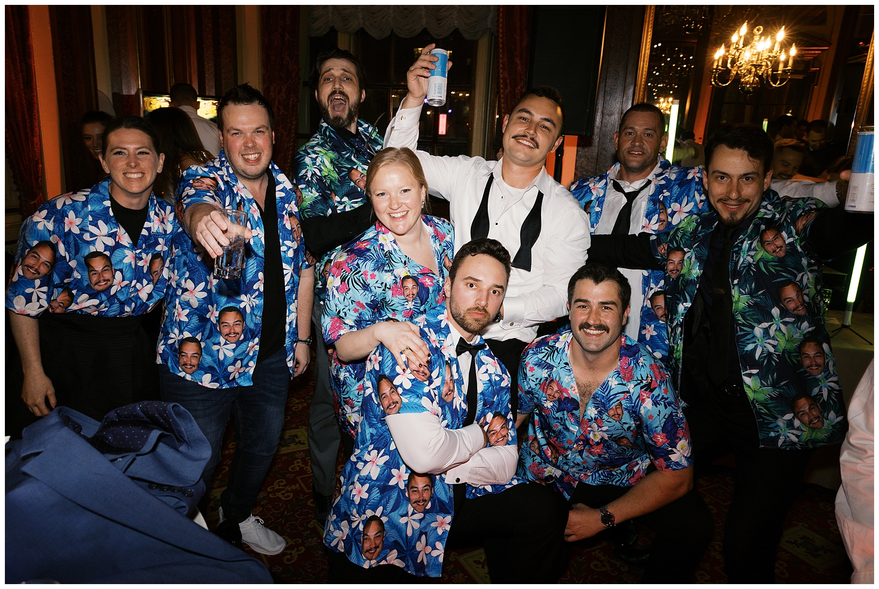 group photo from Boston Wedding at Fairmont Copley Plaza