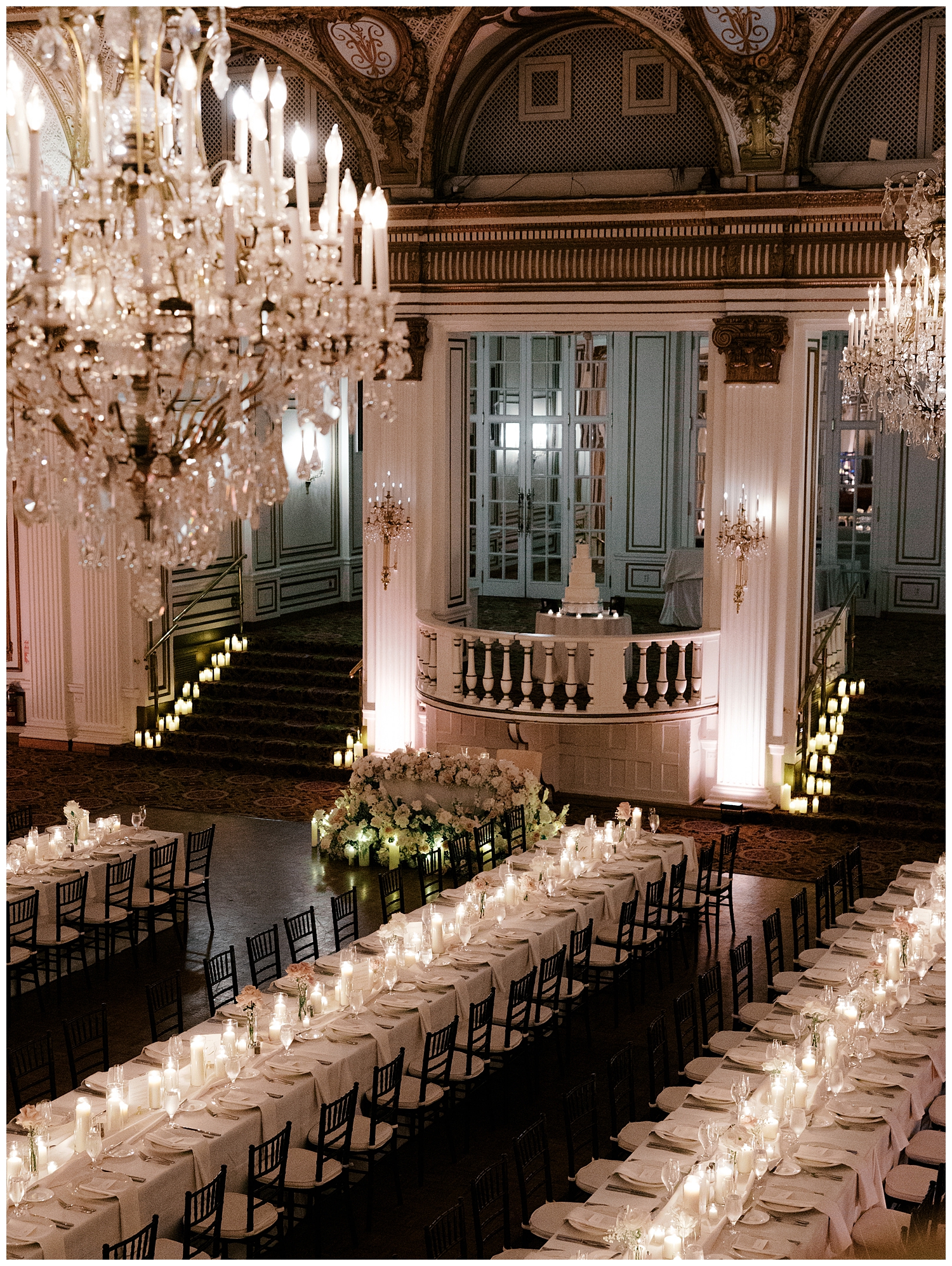 Luxurious Boston Wedding reception at Fairmont Copley Plaza