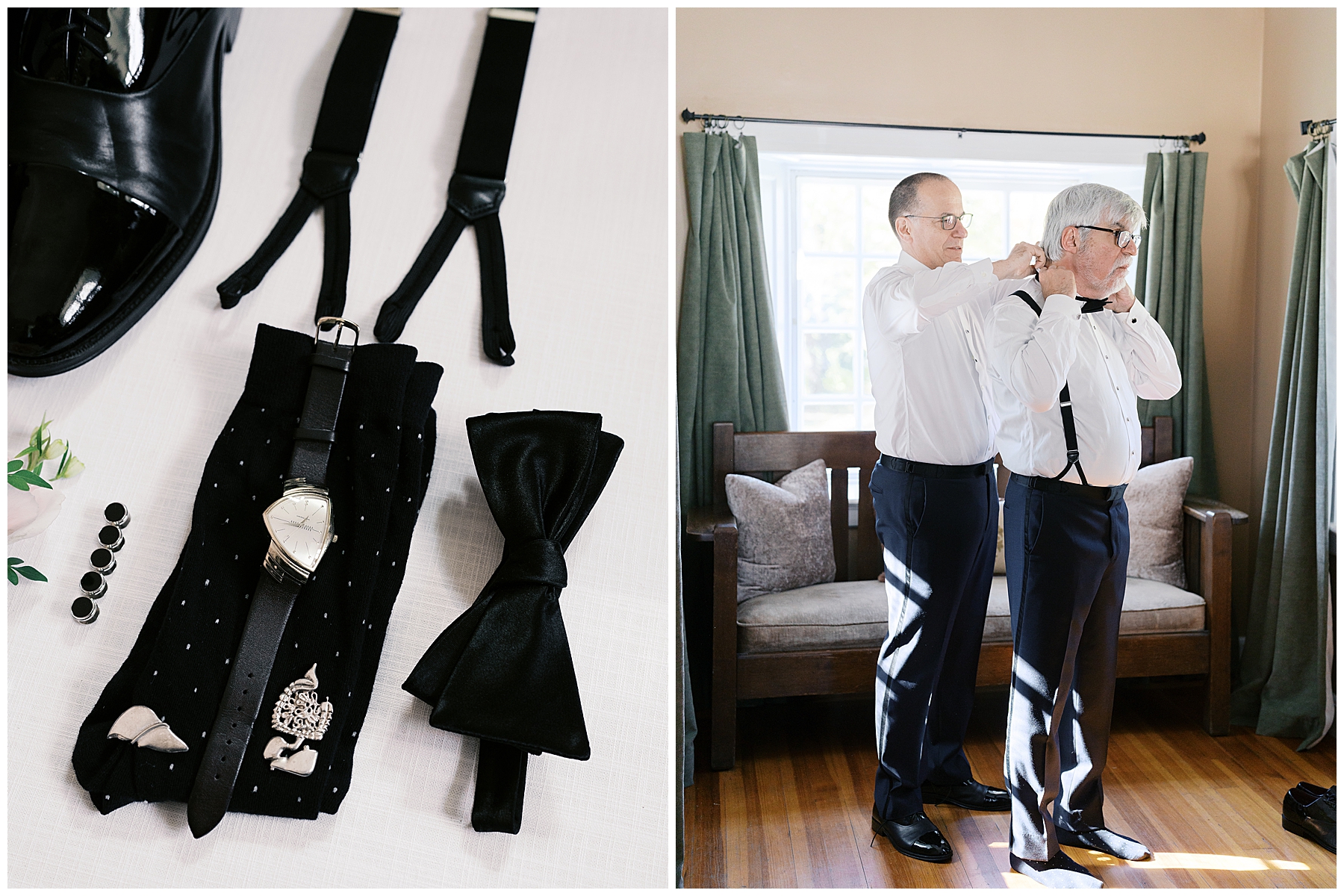 groom getting ready for wedding