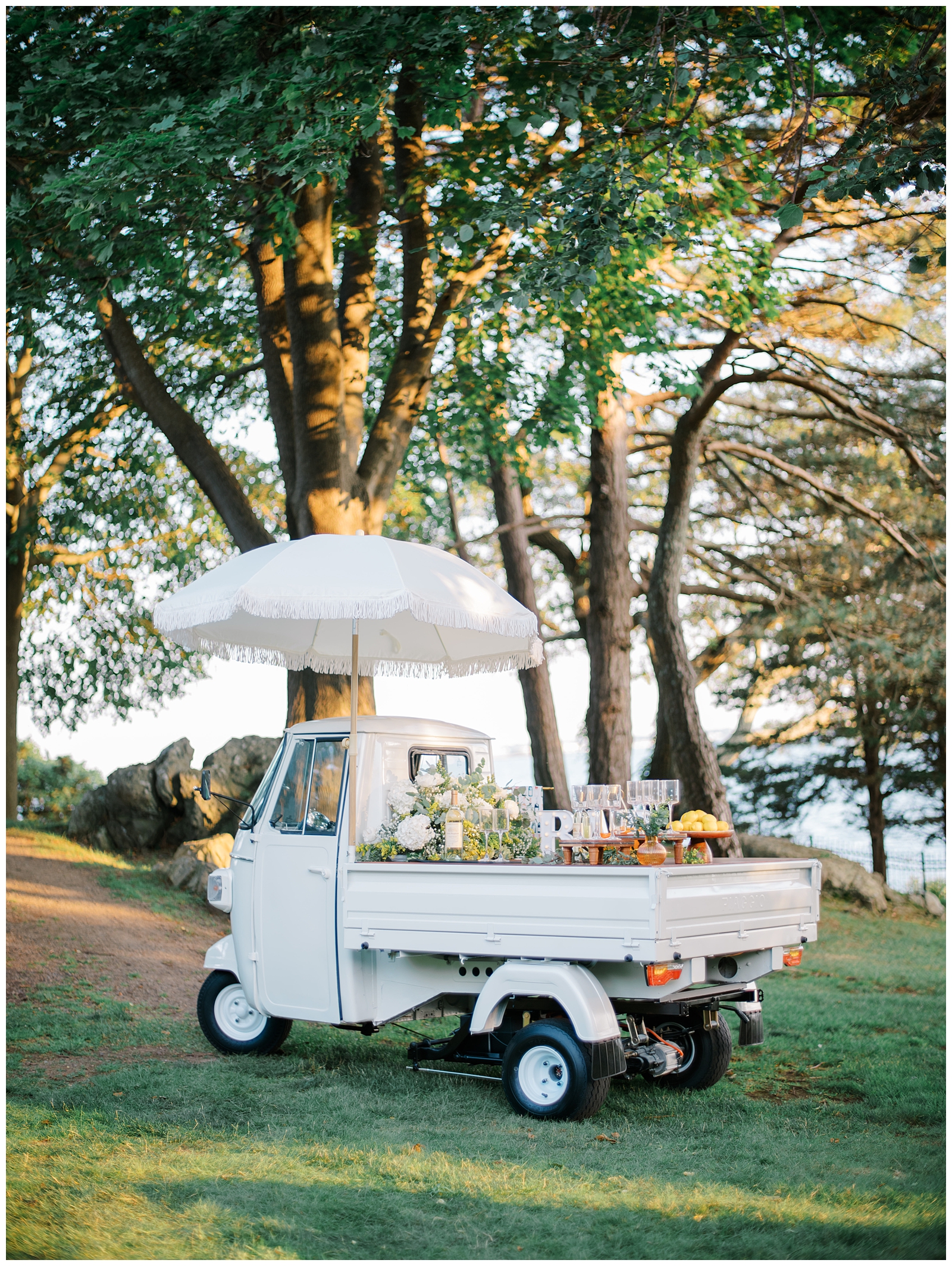 mobile bar on Italian cart